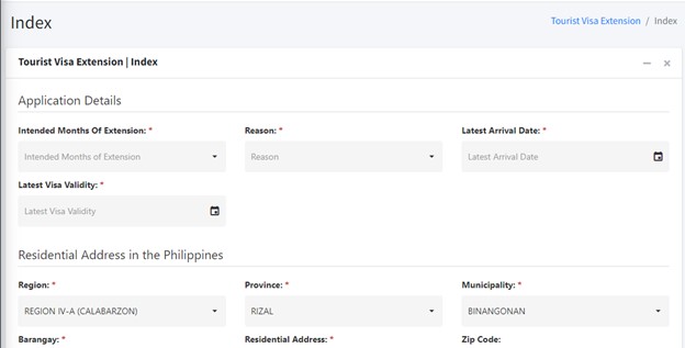 online tourist visa extension philippines