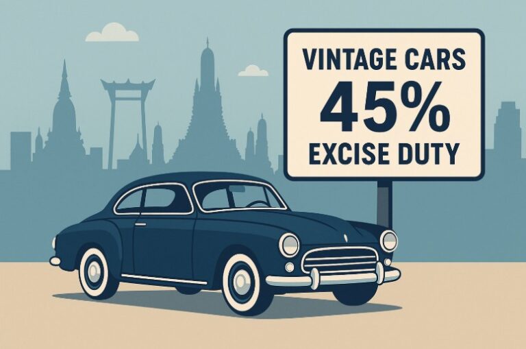 Vintage Car Import to Thailand: New 45% Excise Duty Explained 3 Vintage Car Import to Thailand: New 45% Excise Duty Explained